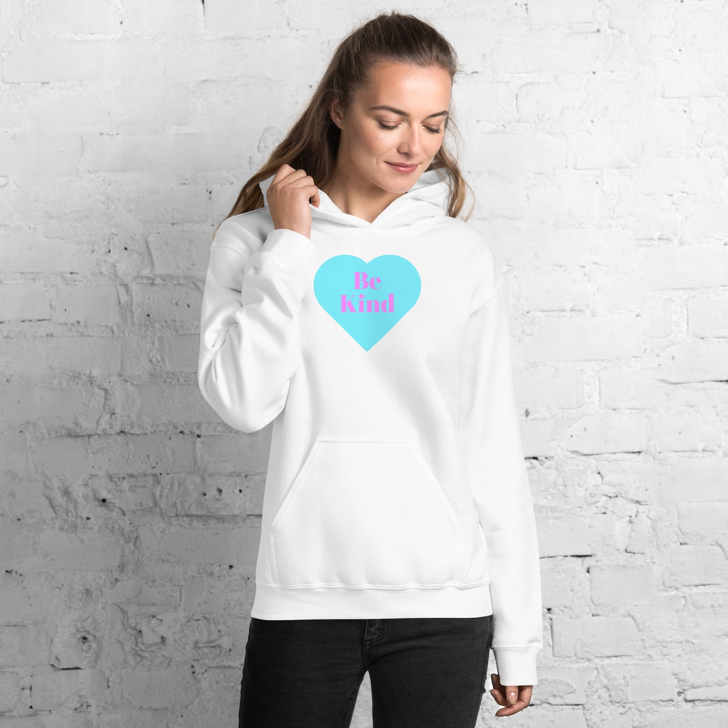 Blue Conversation Heart Unisex Hoodie