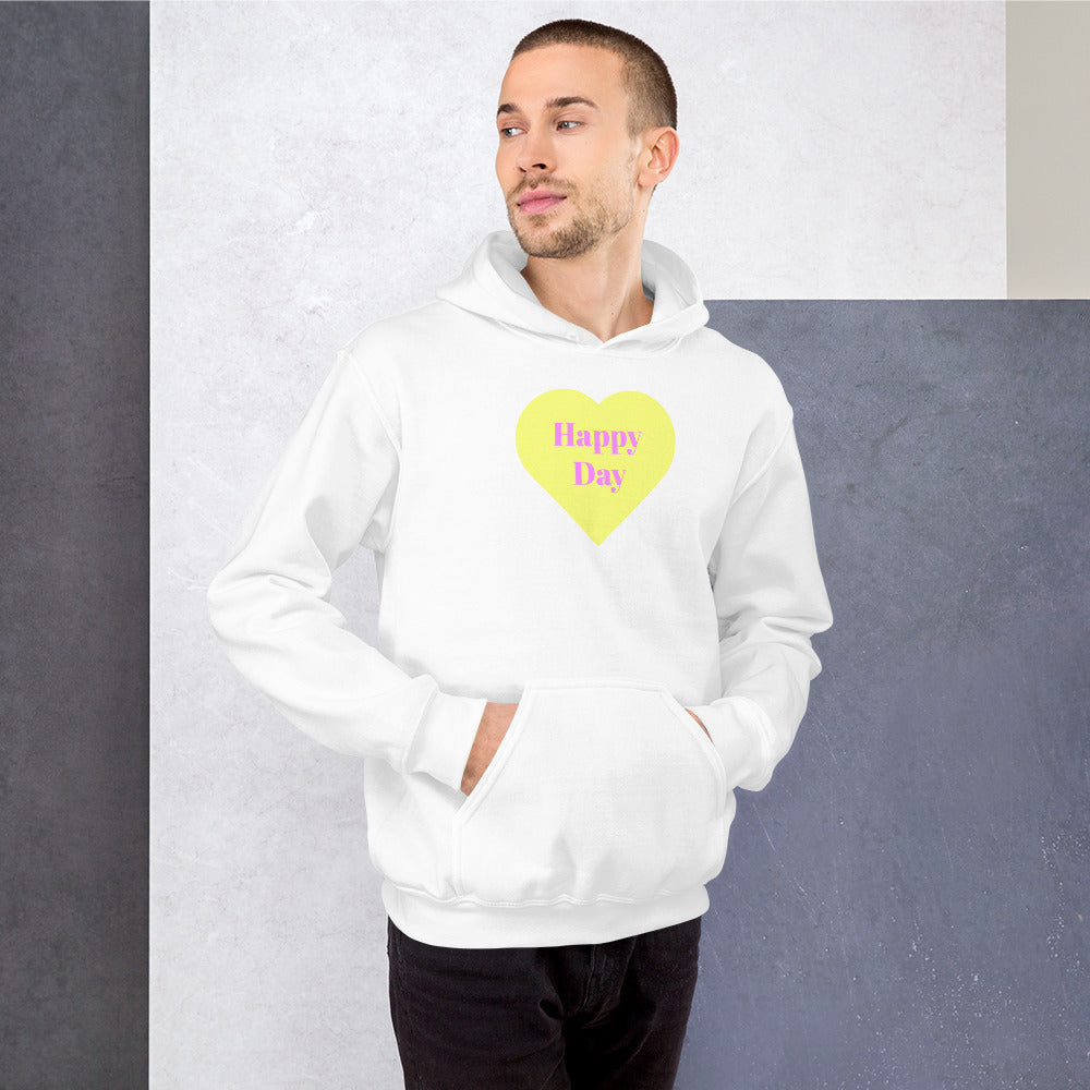 Yellow Conversation Heart Unisex Hoodie