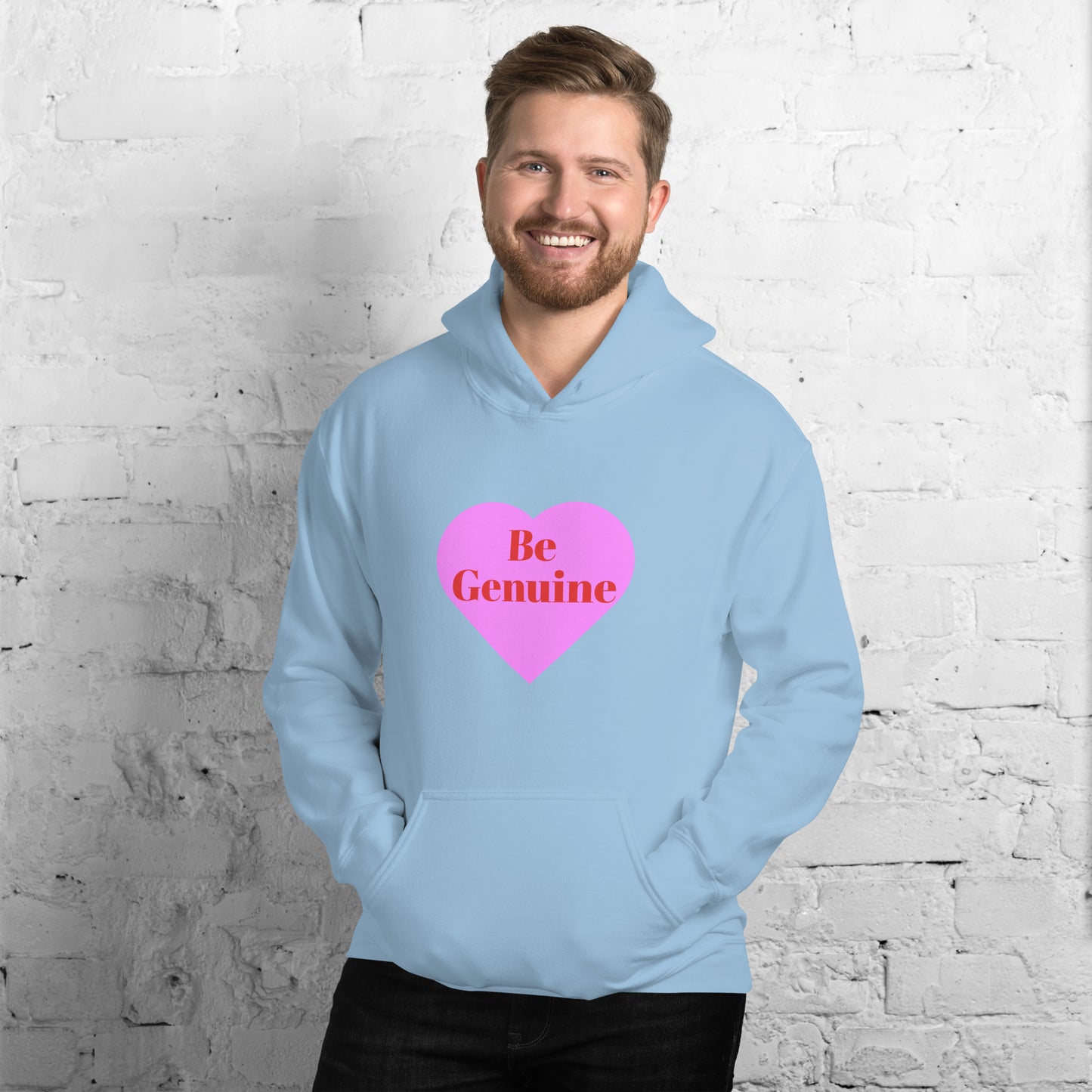 Pink Conversation Heart Unisex Hoodie