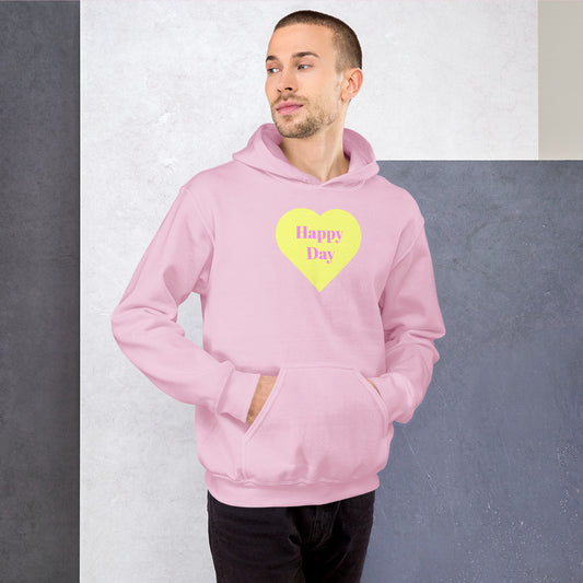 Yellow Conversation Heart Unisex Hoodie