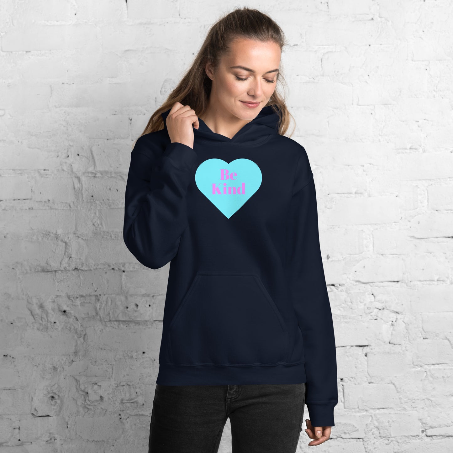 Blue Conversation Heart Unisex Hoodie