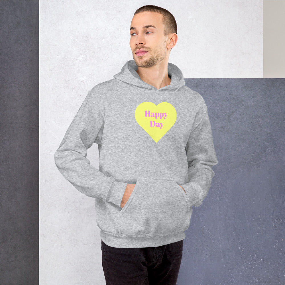 Yellow Conversation Heart Unisex Hoodie